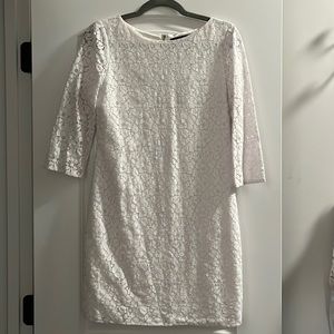 Tahari white lace dress. NWOT.